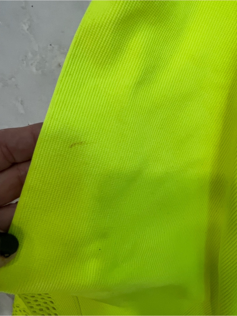 Beyonce Adidas X IVY PARK Neon Yellow Mesh-Panel Halter Jumpsuit size XL - Picture 9 of 15